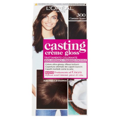 Tinta Per Capelli Casting Creme Gloss Senza Ammoniaca N300 Castano Scuro