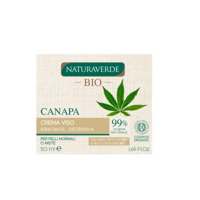 Natura Verde Crema Viso Idratante Canapa 50 ml