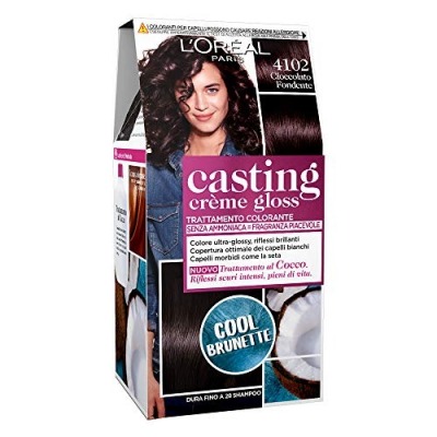 Tinta Capelli Casting Creme Gloss Senza Ammoniaca Per Una Fragranza Piacevole 4102 Cool Brunette Cioccolato Fondente 1P Ezzo