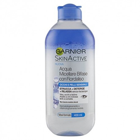 SkinActive Acqua Micellare Bifase con Fiordaliso Occhi e Pelli Sensibili 400 ml