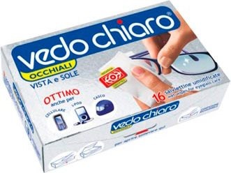 Salviettine Per Lenti Vedo Chiaro Monouso 1 Confezione Da 16 Salviettine