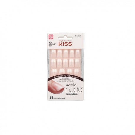 Kiss Salon acrylic nude french nails 28 unghie artificiali