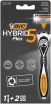 Rasoio Hybrid5 Flex Sistema Manico Piu + Ricambi