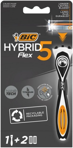 Rasoio Hybrid5 Flex Sistema Manico Piu + Ricambi