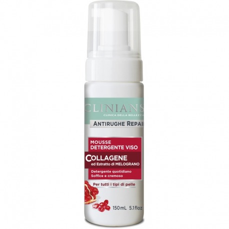 Antirughe Repair Mousse Detergente Viso Collagene Ed Estratto Di Melograno 150 Ml