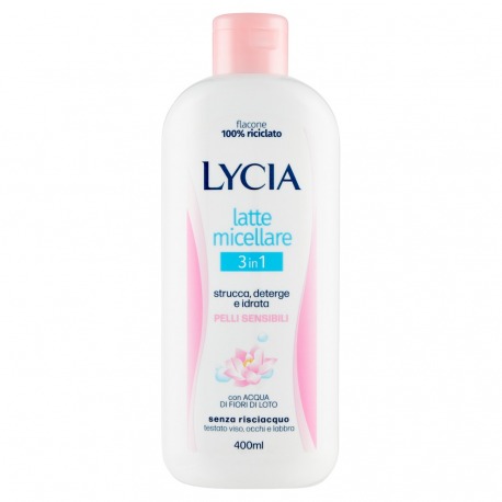 Latte micellare 3 in 1 pelli sensibili con Acqua di Fiori di Loto 400 ml