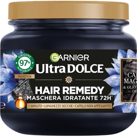 Maschera Capelli Idratante 72h Al Carbone Magnetico E Olio Di Semi Neri Di Nigella 340 Ml