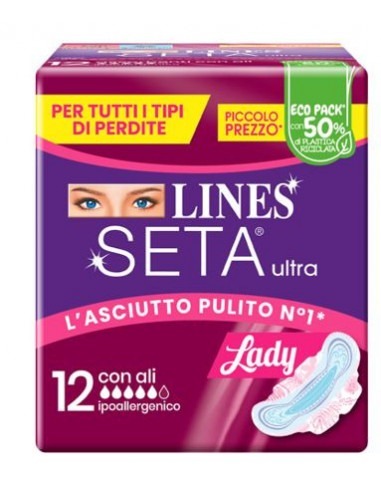 Lines Seta Ultra Assorbenti Lady Ali 12 Pezzi