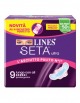 Lines Seta Ultra Assorbenti Lungo Ali 9 Pezzi