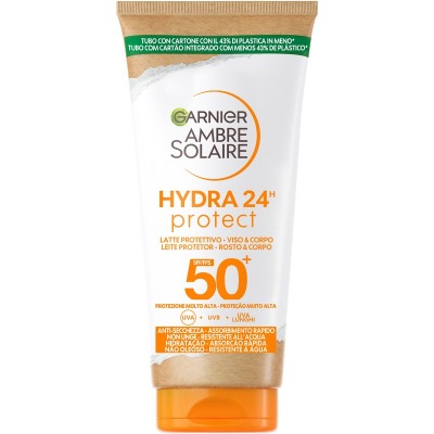 AMBRE SOLAIRE HYDRA 24H PROTECT LATTE VISO & CORPO SPF50 E TUBO 50 ML