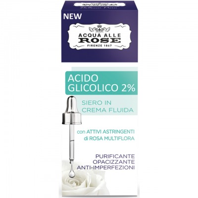 Siero In Crema Fluida Acido Glicolico 2% Purificante Opacizzante 30 Ml