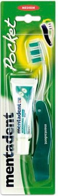Kit Da Viaggio Pocket Spazzolino Manuale Setole Medie + Dentifricio Microgranuli