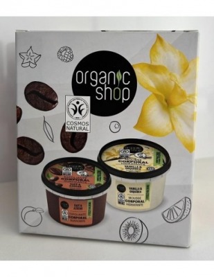 Organic Shop Coffret Scrub Caffè 250 Ml+Crema Corpo Vaniglia 250 Ml