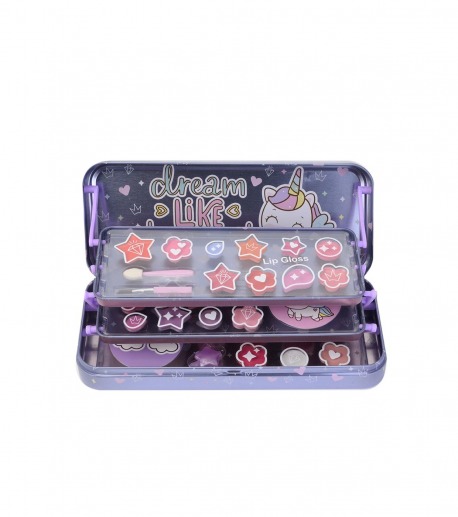 Custodia per il trucco Triple Layer Beauty Tin – Unicorn