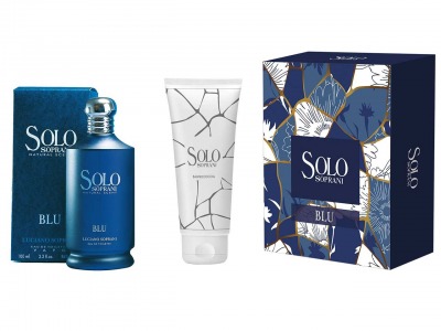 Soprani Solo Blu Eau de Toilette 100 Ml + Shower Gel 200ml