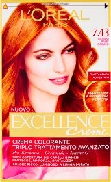 Excellence Creme Crema Colorante 7.43 Biondo Rame Dorato