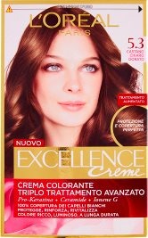 Excellence Creme Crema Colorante 5.3 Castano Chiaro Dorato