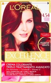 Excellence Creme Crema Colorante 4.54 Castano Mogano Ramato