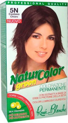 Tinta Per Capelli Colorazione Permanente Naturale Natur Color Green5 N Castano Chiaro