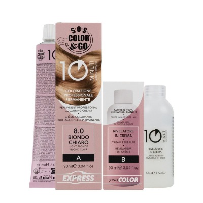 Set Colorazione Professionale Permanente In 10 Minuti - 8.0 Biondo Chiaro