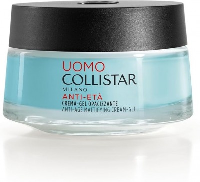 Collistar Crema Gel Viso Uomo per Pelli Miste e Grasse, Sensibili, 50 ml