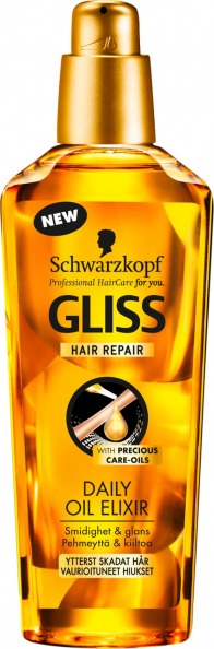Olio Trattamento Quotidiano Nutritivo Per Capelli Secchi E Danneggiati Oil Elixir Gliss 75 Ml