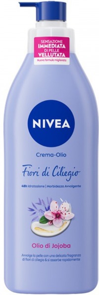 Nivea Body Crema Olio Pump Fiori Di Ciliegio Olio Di Jojoba 400 Ml