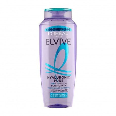Elvive Hyaluronic Pure 72h Shampoo Purificante 300 ml