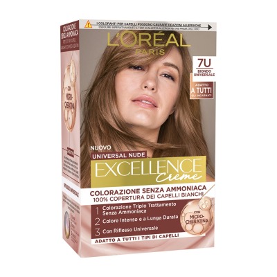 Excellence Universal Nude Colorazione Permanente Senza Ammoniaca N.7U BIONDO UNIVERSALE