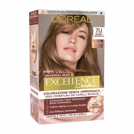 Excellence Universal Nude Colorazione Permanente Senza Ammoniaca N.7U BIONDO UNIVERSALE