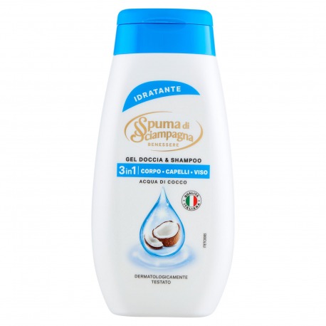 Benessere - Gel Doccia & Shampoo Idratante - Acqua Di Cocco 250 ml