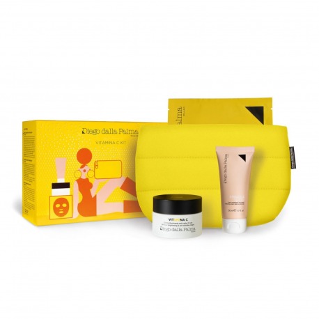 Cofanetto Vitamina C Crema Anti Rughe 50ml + Maschera Full Size + Crema Detergente 50ml + Yellow Pillow