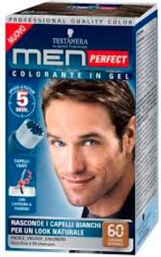 Colorante per capelli in gel senza ammoniaca men perfect n 60 Castano