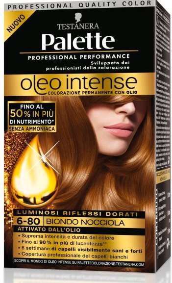Palette Oleo Intense - Colorazione Permanente con Oli 6-80 Biondo Nocciola